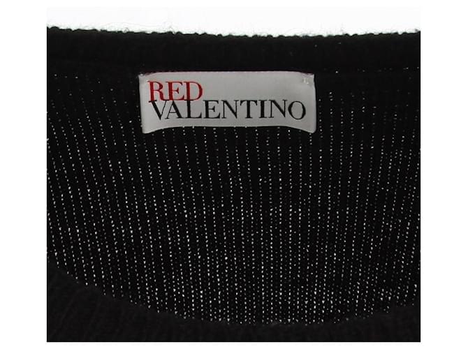 Red Valentino Valentino Bicolor gestreifter Wollpullover - 2000er Schwarz Rot Sand - Ansicht 5