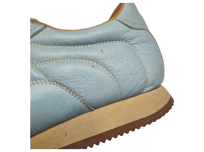 Sneakers in pelle blu chiaro Hermès - anni 2000 Marrone chiaro - vista 10