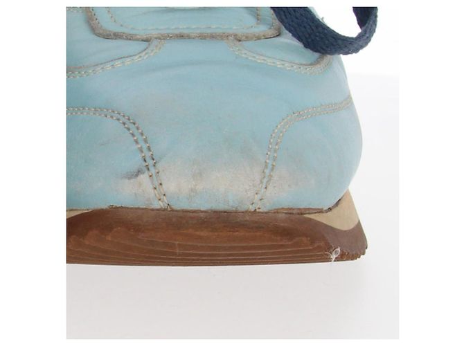 Sneakers in pelle blu chiaro Hermès - anni 2000 Marrone chiaro - vista 8