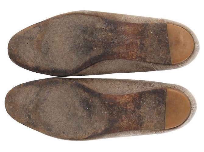 Ballerine in suede beige Hermès - Anni 2000 - vista 7