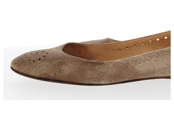 Ballerine in suede beige Hermès - Anni 2000 - vista 8