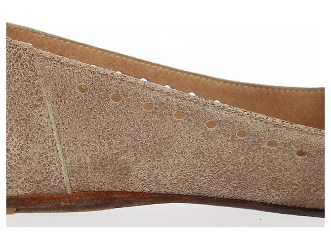 Ballerine in suede beige Hermès - Anni 2000 - vista 9