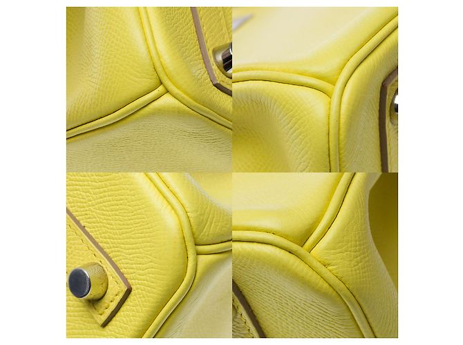 Hermès Sac HERMES Birkin 30 en Cuir Jaune - 102509 - vue 12