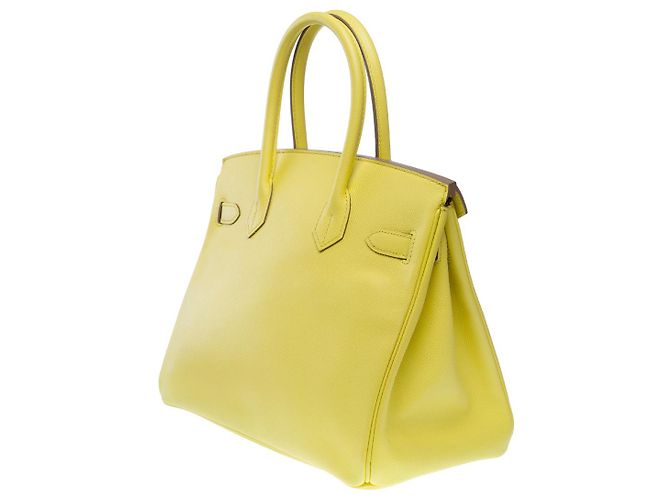 Hermès Sac HERMES Birkin 30 en Cuir Jaune - 102509 - vue 6