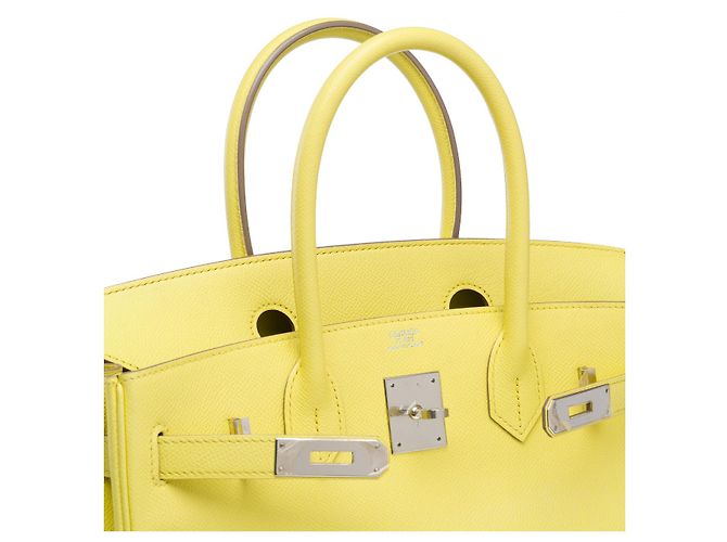 Hermès Sac HERMES Birkin 30 en Cuir Jaune - 102509 - vue 7