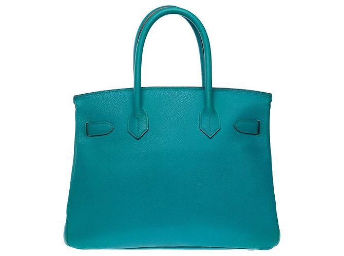 Hermès Borsa HERMES Birkin 30 in Pelle Blu - 102502 - vista 4