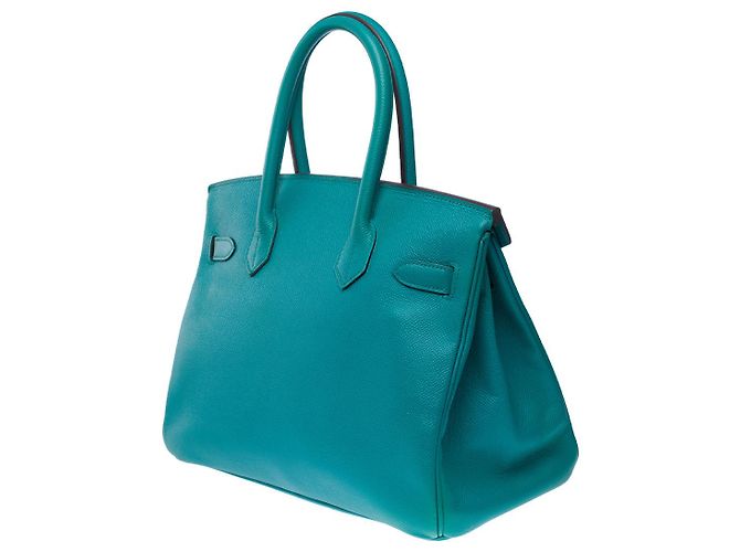 Hermès Borsa HERMES Birkin 30 in Pelle Blu - 102502 - vista 6
