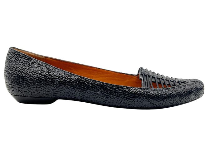 Sapatilhas de couro preto com bico cage Givenchy - vista 2