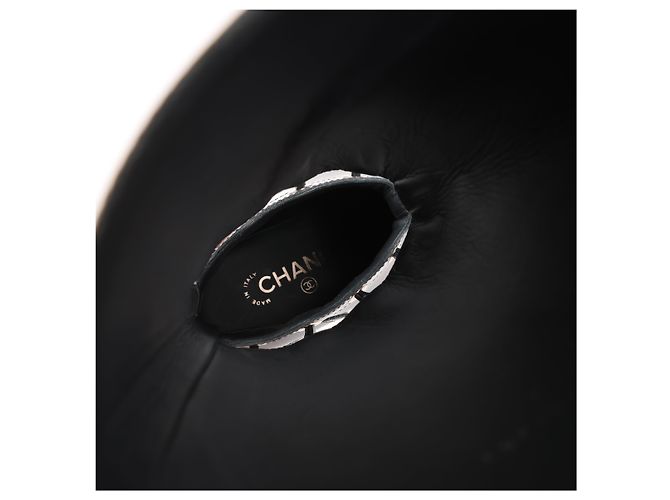 Timeless Botas largas de cuero Chanel Coco Mark 16K negras G32251, talla 37 EU Negro - vista 15