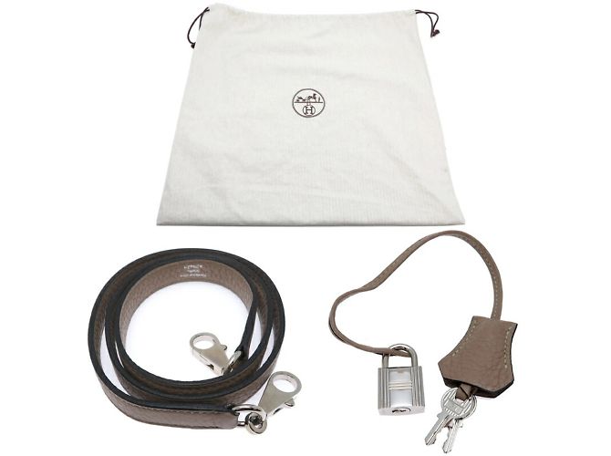 Hermès Borsa Tote Hermes Bolide 37 Grigio - vista 10