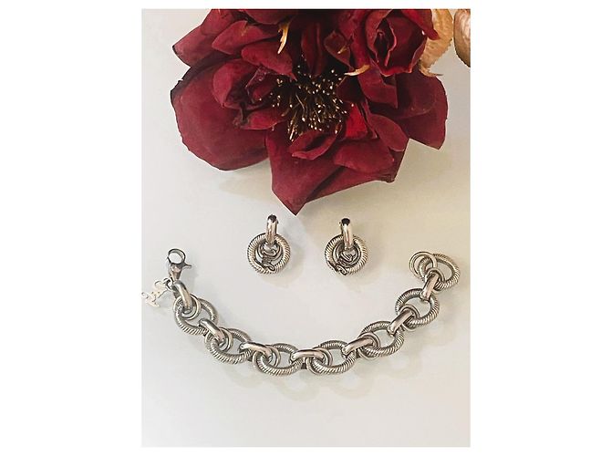 Splendida parure DOLCE & GABBANA acciaio maglia marina argento - vista 3
