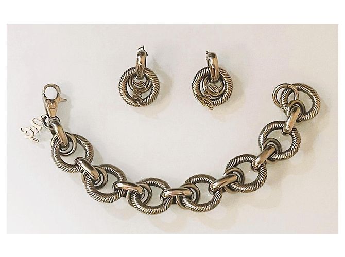 Splendida parure DOLCE & GABBANA acciaio maglia marina argento - vista 4