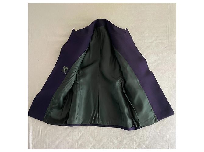 Jean Paul Gaultier Jacke Dunkelviolett Wolle Seide - Ansicht 10