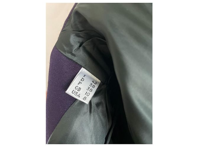 Jean Paul Gaultier Jacke Dunkelviolett Wolle Seide - Ansicht 13