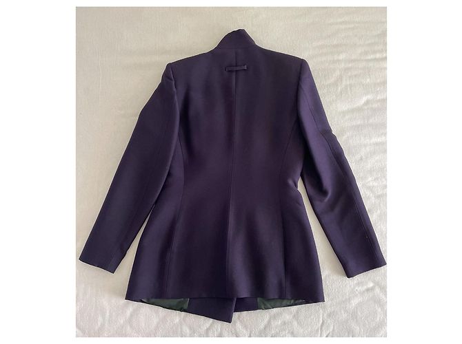 Jean Paul Gaultier Jacke Dunkelviolett Wolle Seide - Ansicht 8