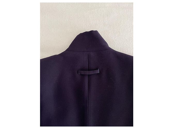 Jean Paul Gaultier Jacke Dunkelviolett Wolle Seide - Ansicht 9