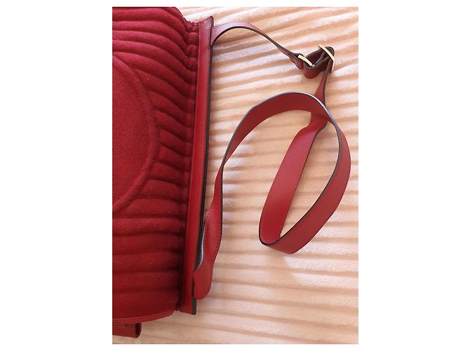 Chanel XL Tasche dunkelrot Baumwolle und Leder Bordeaux - Ansicht 17