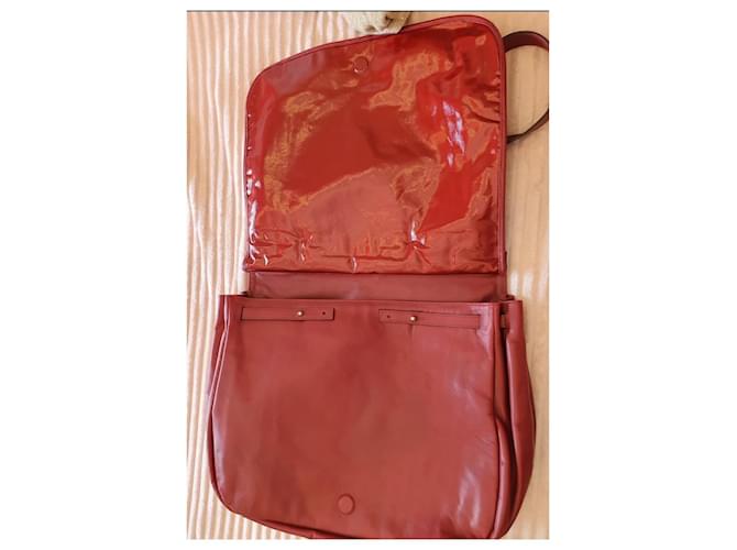 Chanel XL Tasche dunkelrot Baumwolle und Leder Bordeaux - Ansicht 8