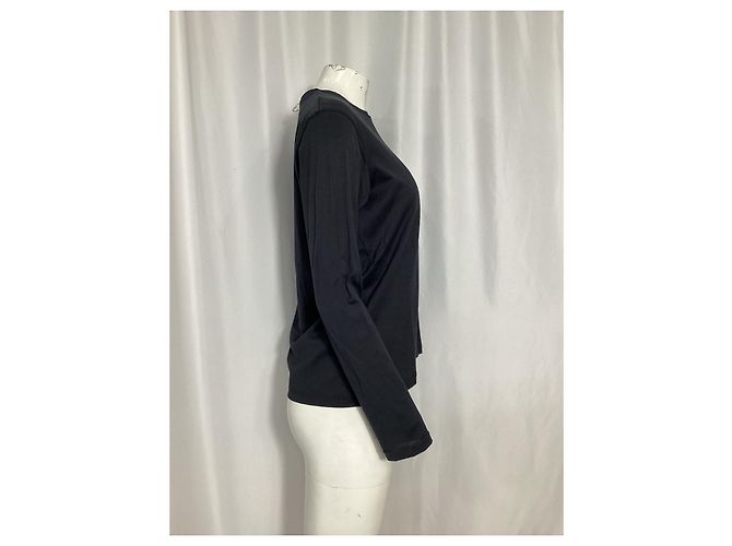 T-shirt a maniche lunghe ricamato Balmain in cotone nero - vista 9