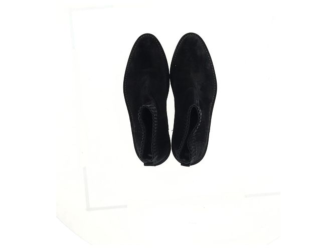Stivali Chelsea Balenciaga in suede nero - vista 11