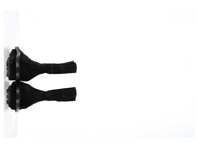 Stivali Chelsea Balenciaga in suede nero - vista 13