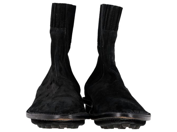 Stivali Chelsea Balenciaga in suede nero - vista 2