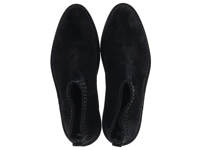 Stivali Chelsea Balenciaga in suede nero - vista 3