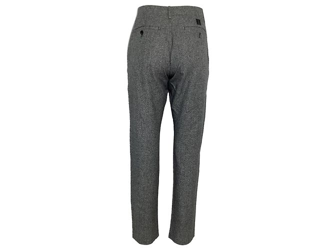Pantaloni dritti Louis Vuitton in cotone grigio - vista 3