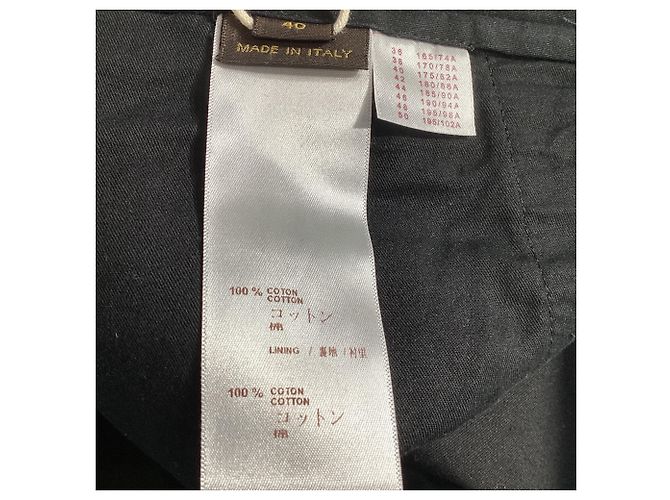 Pantaloni dritti Louis Vuitton in cotone grigio - vista 4