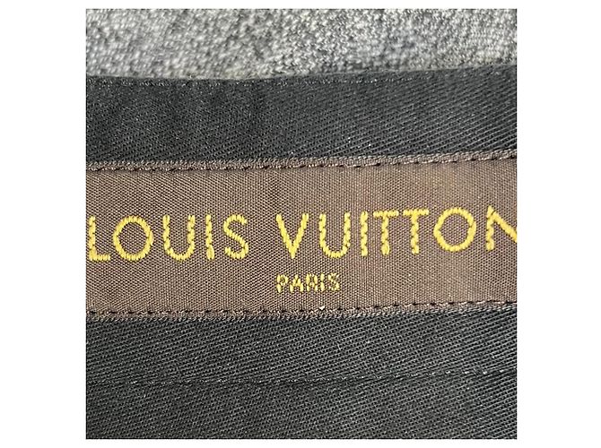Pantaloni dritti Louis Vuitton in cotone grigio - vista 5