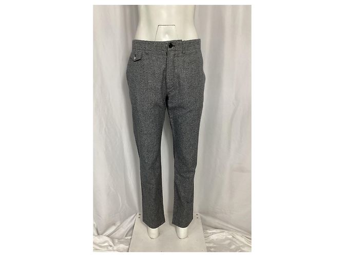 Pantaloni dritti Louis Vuitton in cotone grigio - vista 6