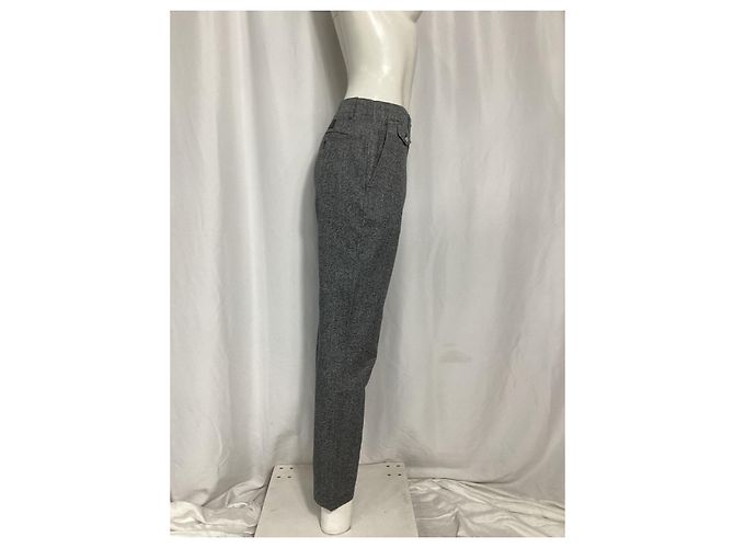 Pantaloni dritti Louis Vuitton in cotone grigio - vista 7