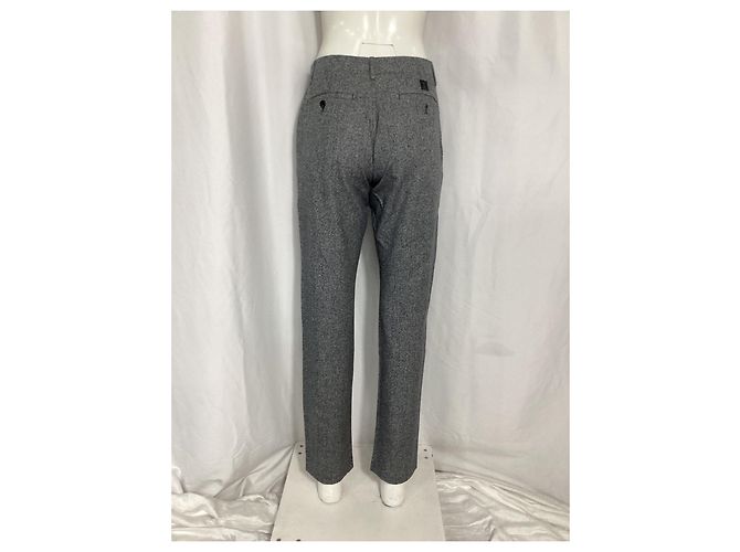 Pantaloni dritti Louis Vuitton in cotone grigio - vista 8