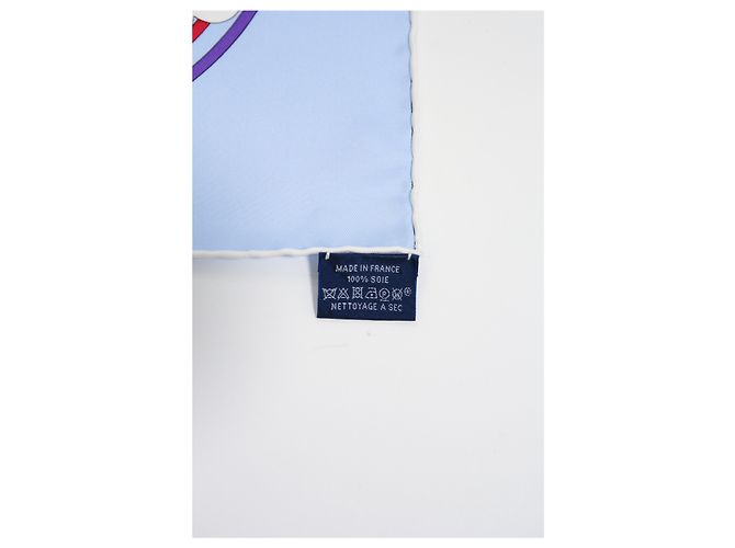 Sciarpa Hermès La Maison des Carrés 90 cm in seta multicolore - vista 12