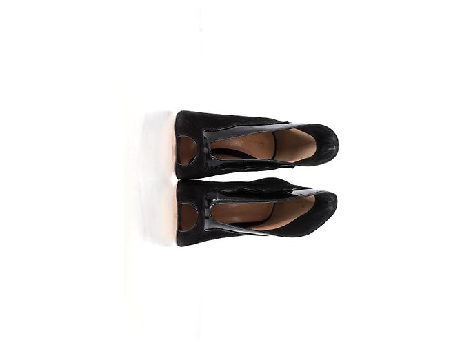 Stivaletti Vamp Peep-Toe in suede e pelle nera di Gianvito Rossi Nero - vista 8