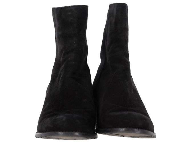 Botines Stuart Weitzman de ante negro - vista 2