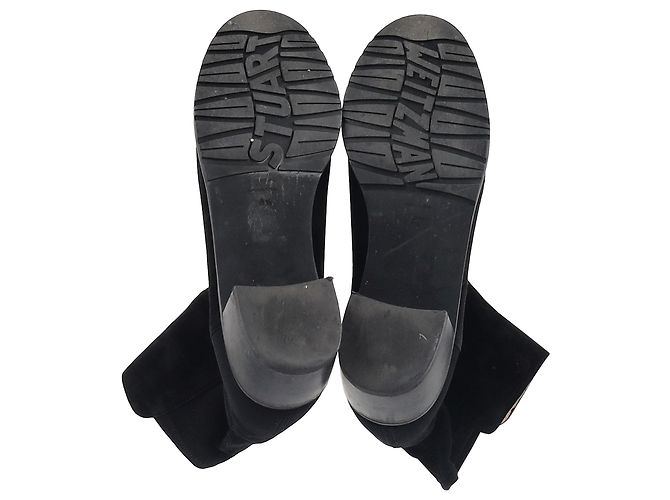 Botines Stuart Weitzman de ante negro - vista 6