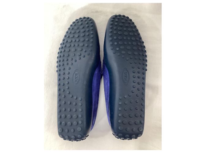 Mocassini Slip-On Tod's in Suede Blu - vista 13