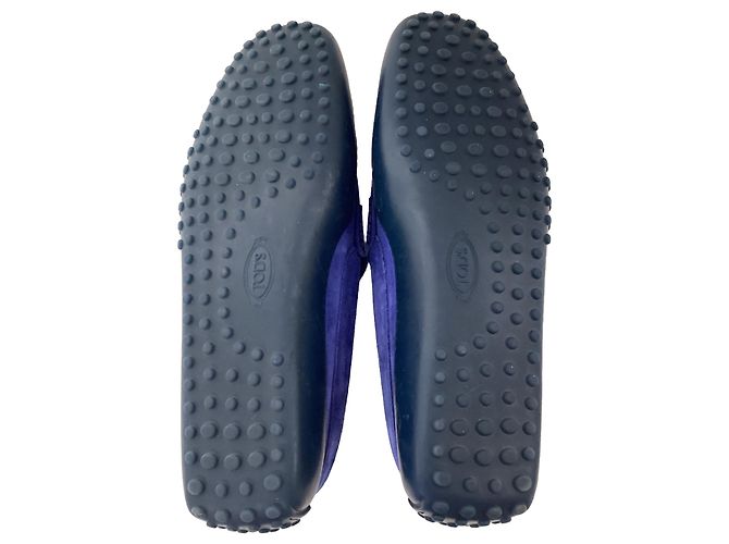 Mocassini Slip-On Tod's in Suede Blu - vista 6