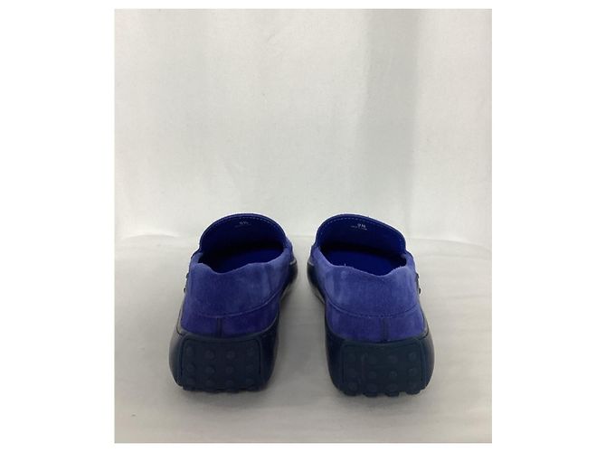 Mocassini Slip-On Tod's in Suede Blu - vista 9