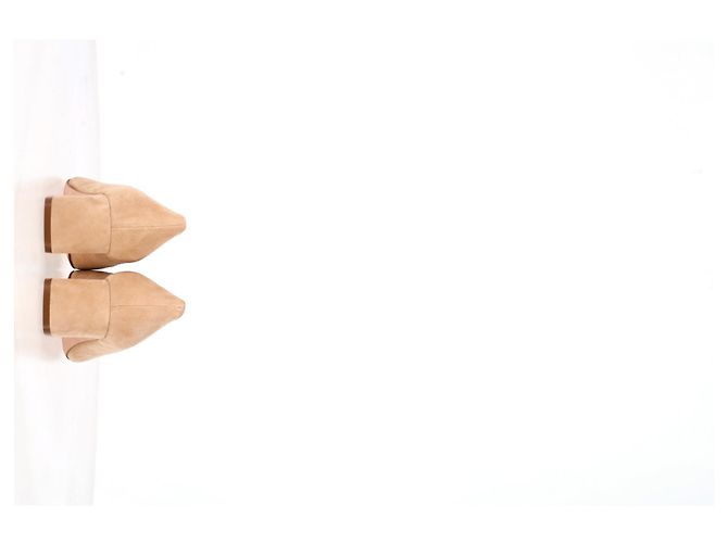 Stuart Weitzman Mary Ann 60 Pumps in Beige Suede - view 11