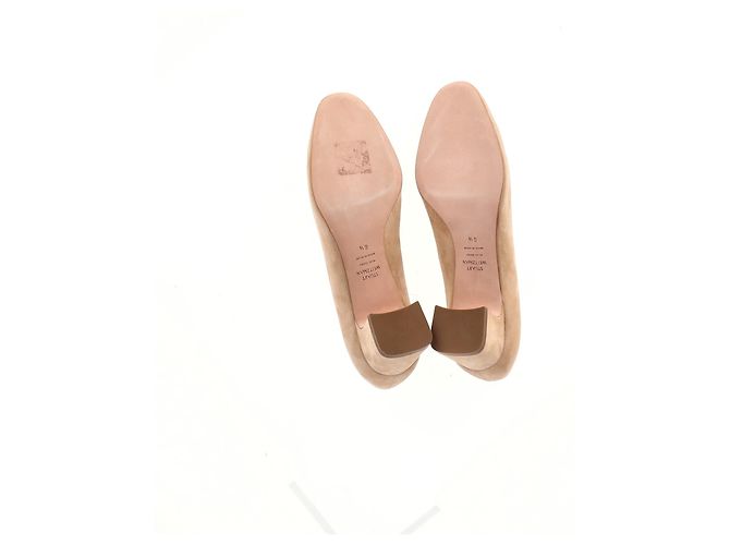 Stuart Weitzman Mary Ann 60 Pumps in Beige Suede - view 12