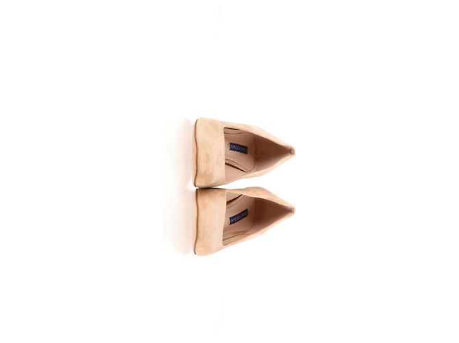 Stuart Weitzman Mary Ann 60 Pumps in Beige Suede - view 8