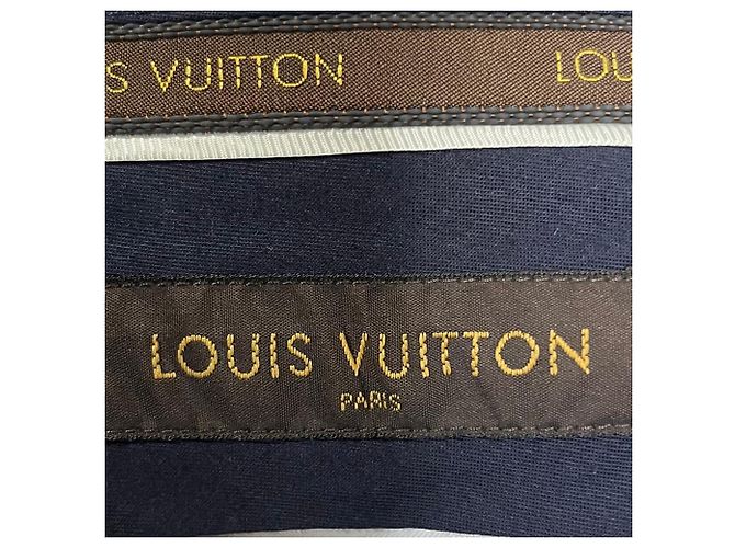 Calças slim em algodão marrom com fivela de logo Louis Vuitton Vermelho - vista 4