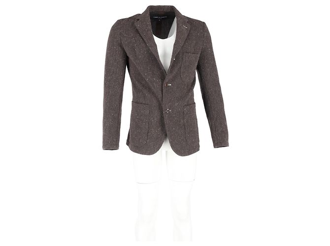 Blazer de un botón Comme Des Garcons en lana marrón - vista 4