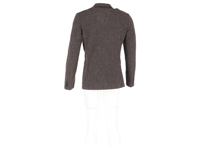 Blazer de un botón Comme Des Garcons en lana marrón - vista 6