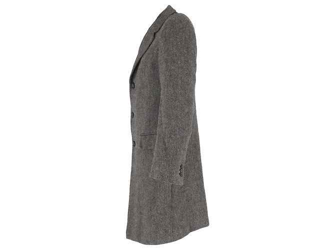 Jil Sander Long Coat in Grey Wool - view 2