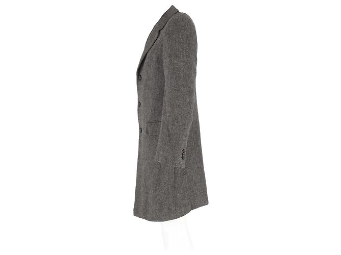 Jil Sander Long Coat in Grey Wool - view 5
