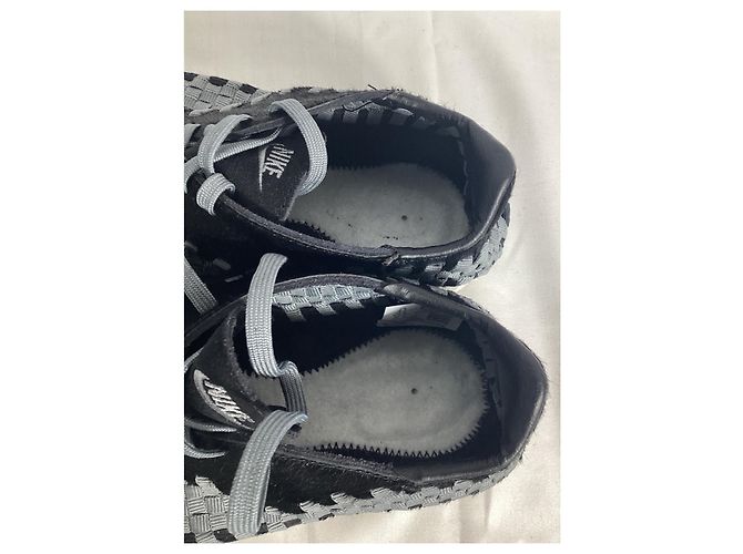 Nike Air Footscape Woven Sneakers aus schwarzem Ponyhaar - Ansicht 16