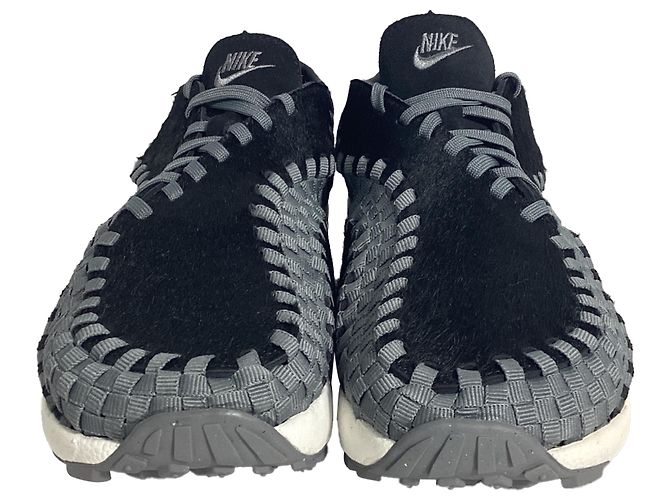 Nike Air Footscape Woven Sneakers aus schwarzem Ponyhaar - Ansicht 2